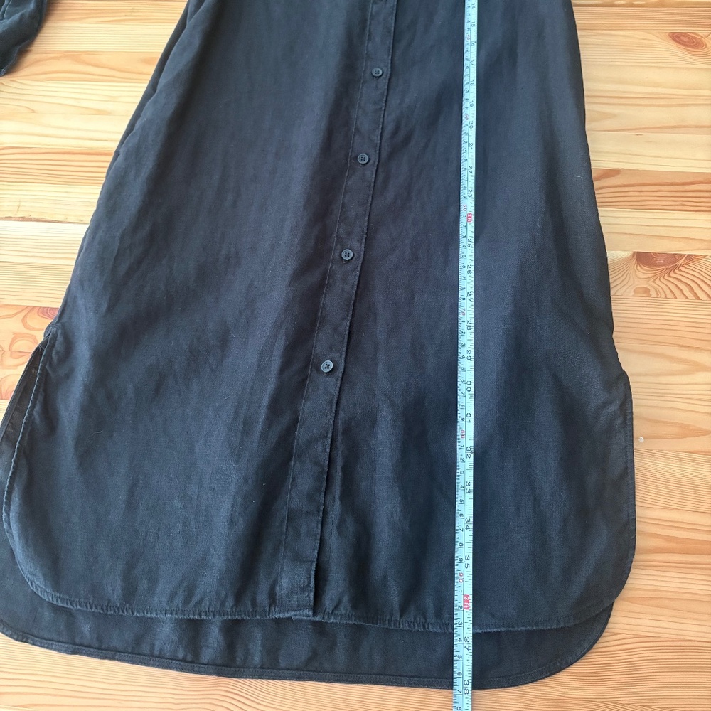 Everlane Black 100% Linen Button Shirt Dress XXS - Picture 15 of 15